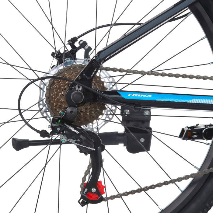 Велосипед гірський TRINX Majestic M100 13.5"x26" Black/Blue/White (2022)