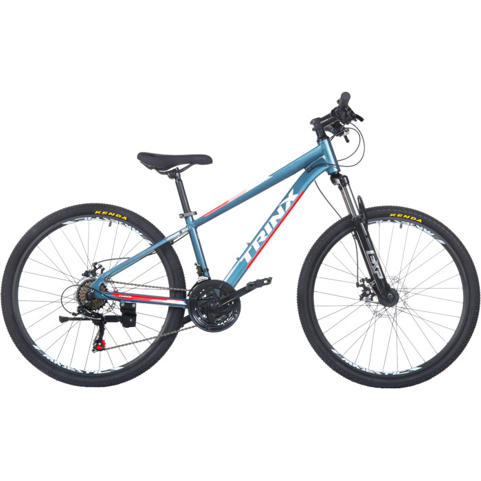 Велосипед горный TRINX Majestic M100 13.5"x26" Gray/Red/White (2022)