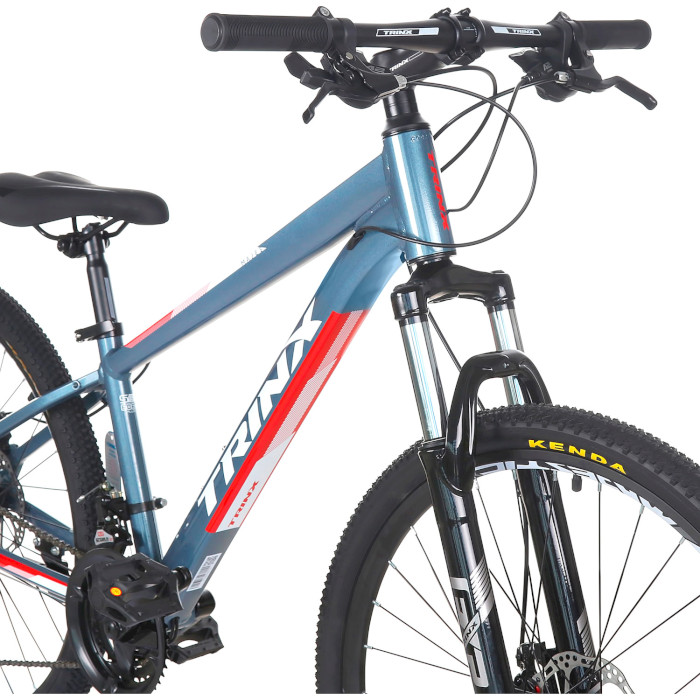 Велосипед гірський TRINX Majestic M100 13.5"x26" Gray/Red/White (2022)