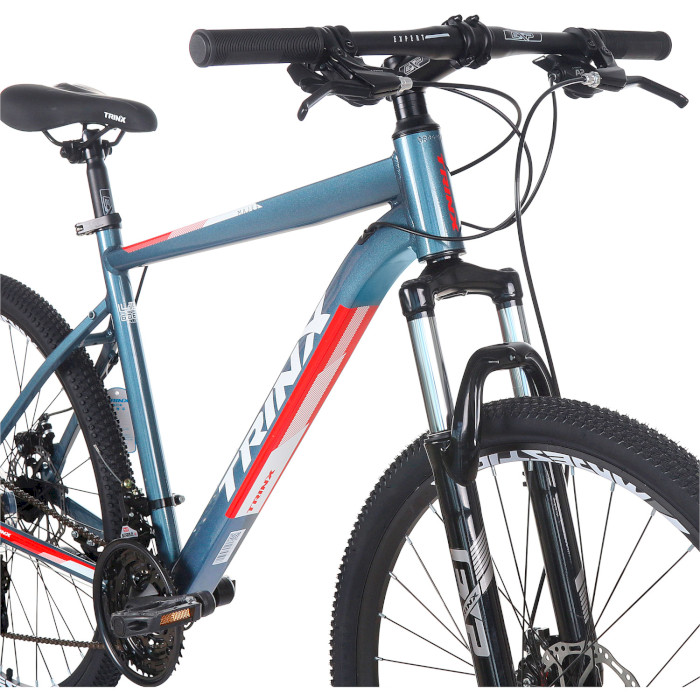 Велосипед горный TRINX Majestic M100 19"x26" Gray/Red/White (2022)