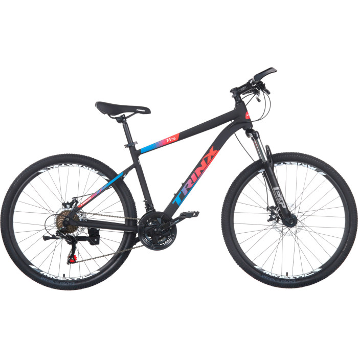 Велосипед горный TRINX Majestic M116 17"x26" Matt Black/Blue/Red (2022)