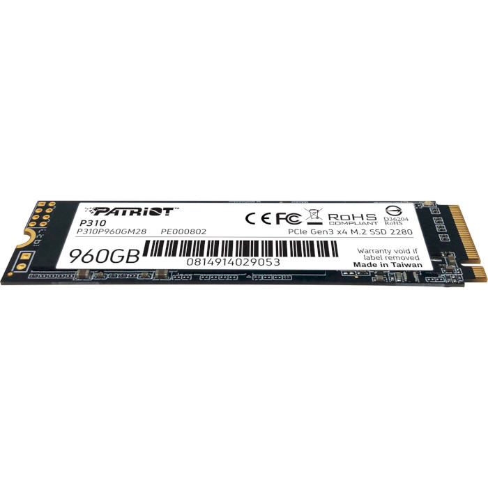 SSD диск PATRIOT P310 960GB M.2 NVMe (P310P960GM28)