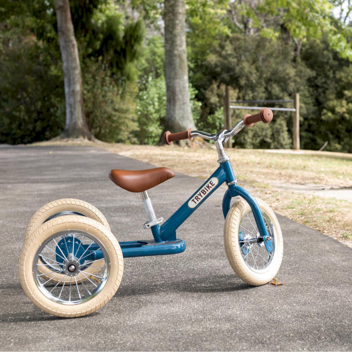 Беговел TRYBIKE Steel 2-in-1 3-Wheels Vintage Blue (TBS-2-BLU-VIN+TBS-100-TKV)