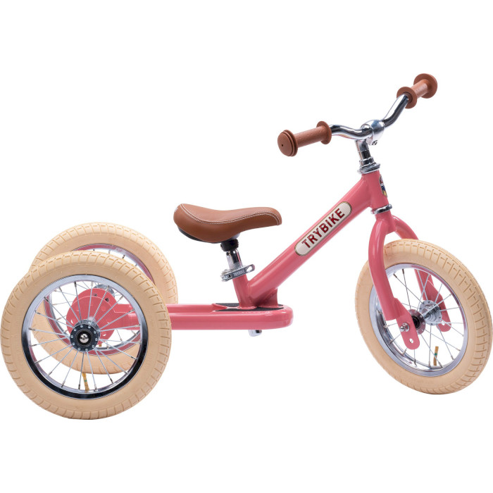 Беговел TRYBIKE Steel 2-in-1 3-Wheels Vintage Pink (TBS-2-PNK-VIN+TBS-100-TKV)