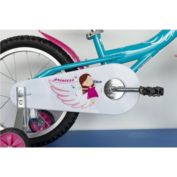 Велосипед дитячий TRINX Princess 2.0 16" Cyan/Pink/White