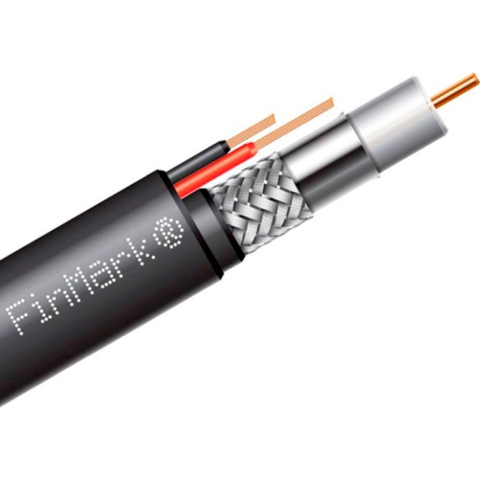 Коаксиальный кабель с питанием FINMARK F 5990BV 2x0.75power 305м Black