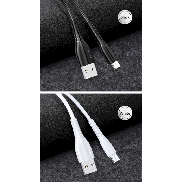 Кабель USAMS US-SJ366 U35 Data and Charging Type-C Cable 1м Black (SJ366USB01)