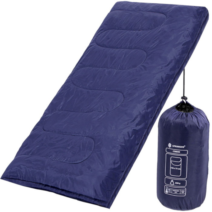 Спальный мешок SPRINGOS CS0045 +10°C Blue/Black Right