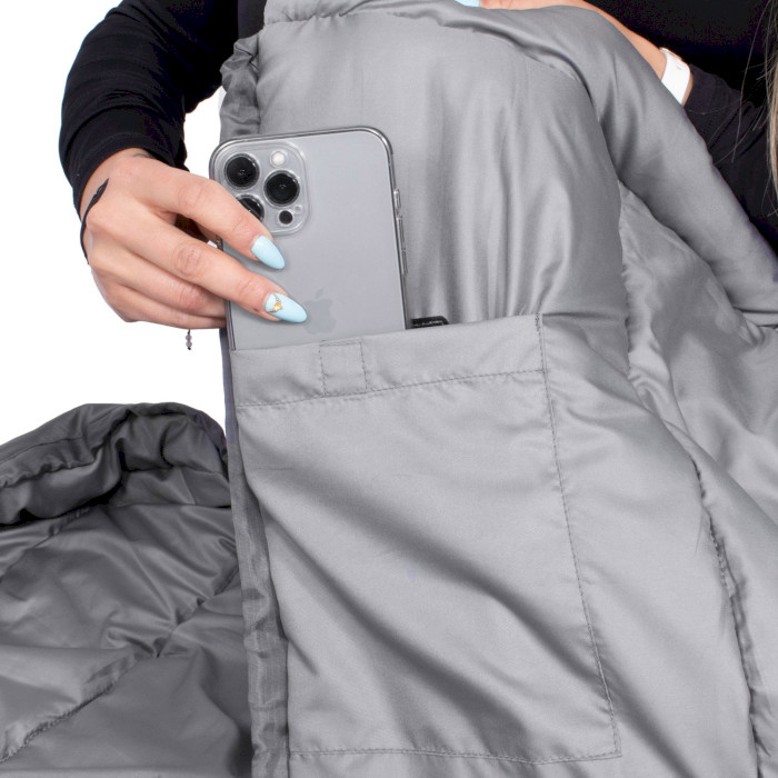 Спальный мешок SPRINGOS CS0046 +10°C Black/Gray Right