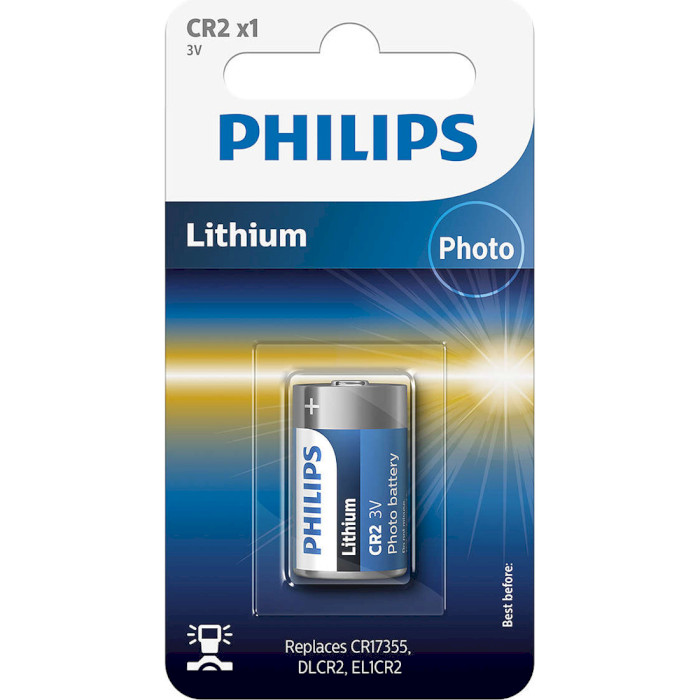 Батарейка PHILIPS Lithium CR2 (CR2/01B)