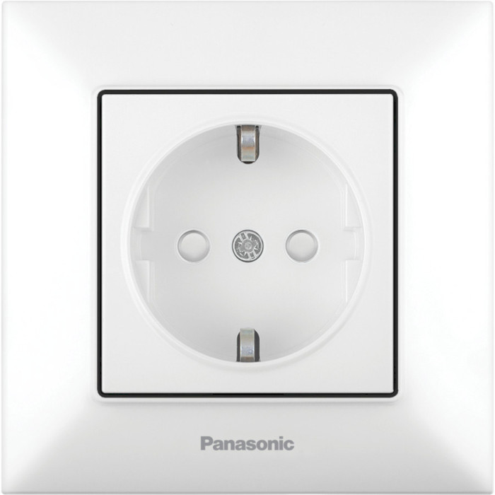 Розетка електрична PANASONIC Arkedia Slim 2P+E with Safety Shutter Complete White (WNTC02122WH-UA)
