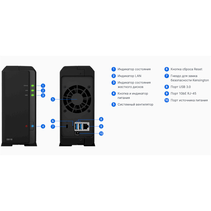 NAS-сервер SYNOLOGY DiskStation DS118