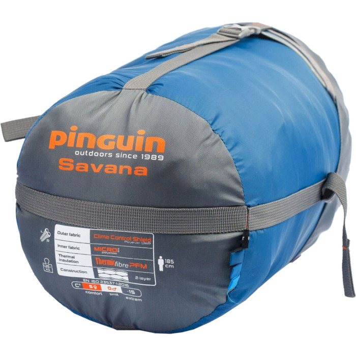 Спальный мешок PINGUIN Savana PFM 185 0°C Blue Right (236255)