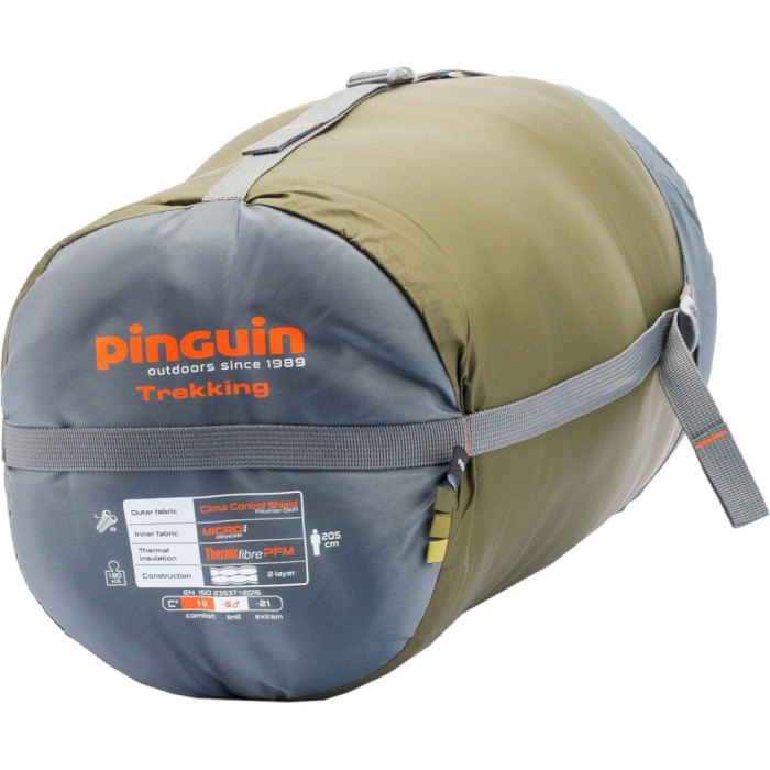 Спальный мешок PINGUIN Trekking 190 -5°C Khaki Left (238341)