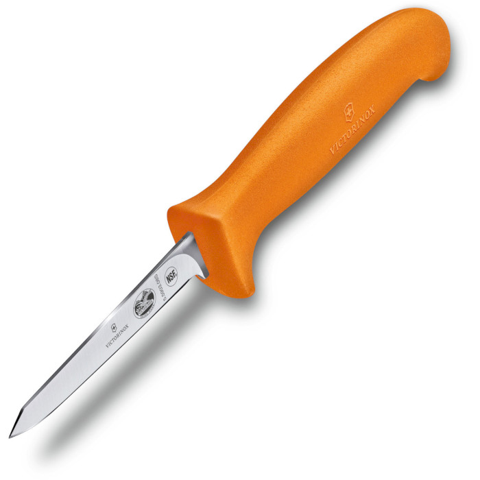 Нож кухонный для разделки VICTORINOX Fibrox Poultry Orange 80мм (5.5909.08S)