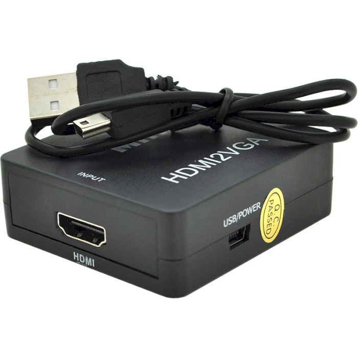 Конвертер відеосигналу VOLTRONIC Mini HDMI - VGA+Audio Black (YT-CM-HDMI/VGA-B)