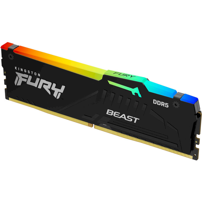 Модуль пам'яті KINGSTON FURY Beast RGB Black DDR5 5200MHz 16GB (KF552C40BBA-16)