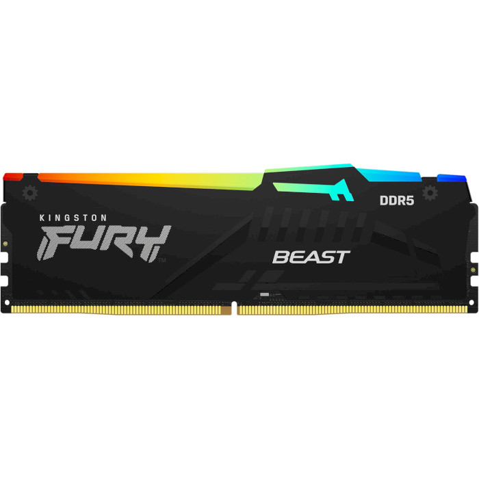 Модуль пам'яті KINGSTON FURY Beast RGB Black DDR5 5200MHz 16GB (KF552C40BBA-16)