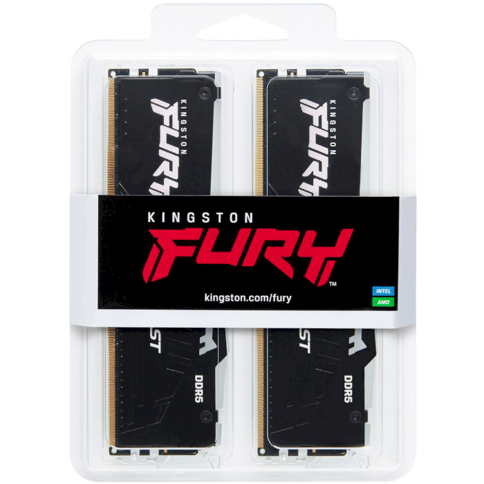 Модуль памяти KINGSTON FURY Beast RGB Black DDR5 5200MHz 16GB Kit 2x8GB (KF552C40BBAK2-16)