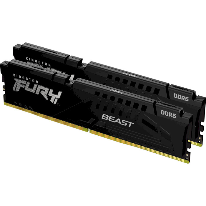 Модуль памяти KINGSTON FURY Beast Black DDR5 5600MHz 16GB Kit 2x8GB (KF556C40BBK2-16)