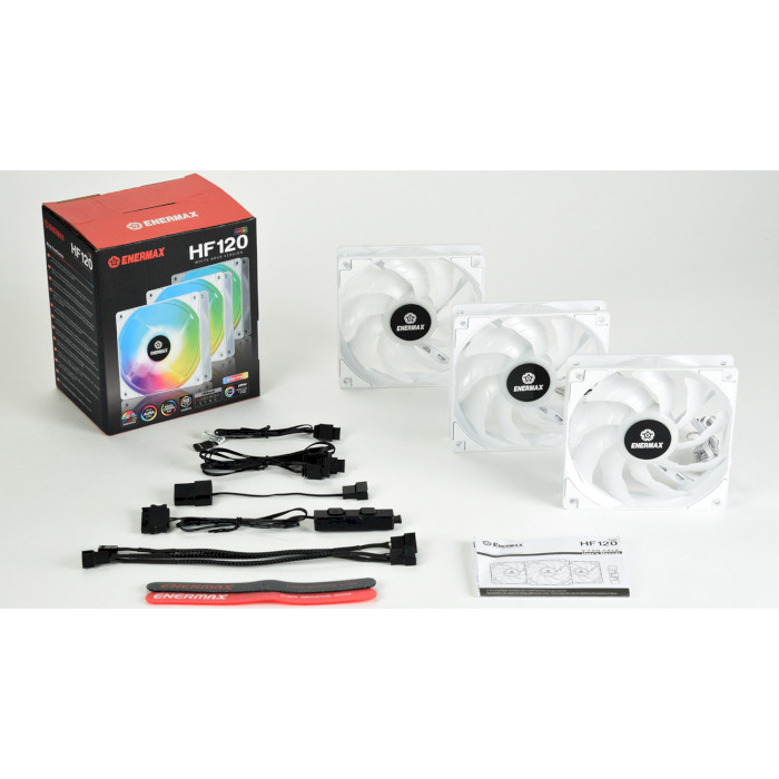 Комплект вентиляторів ENERMAX HF120 ARGB White 3-Pack (UCHF12PARGB-W-BP3)