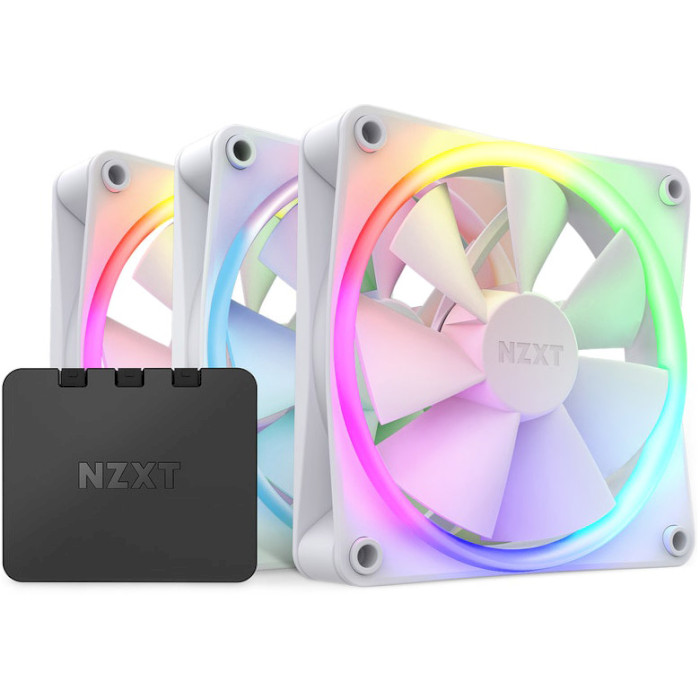 Комплект вентиляторів NZXT F120 RGB White 3-Pack (RF-R12TF-W1)