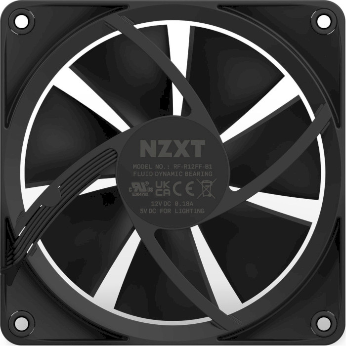Вентилятор NZXT F120 RGB Black (RF-R12SF-B1)