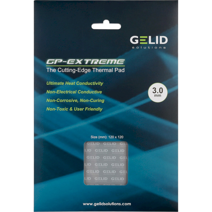Термопрокладка GELID SOLUTIONS GP-Extreme Thermal Pad 120x120x3.0mm (TP-GP01-S-E)