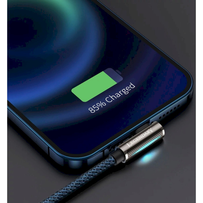 Кабель BASEUS Legend Series Elbow Fast Charging Data Cable USB to iP 1м Blue (CACS000003)