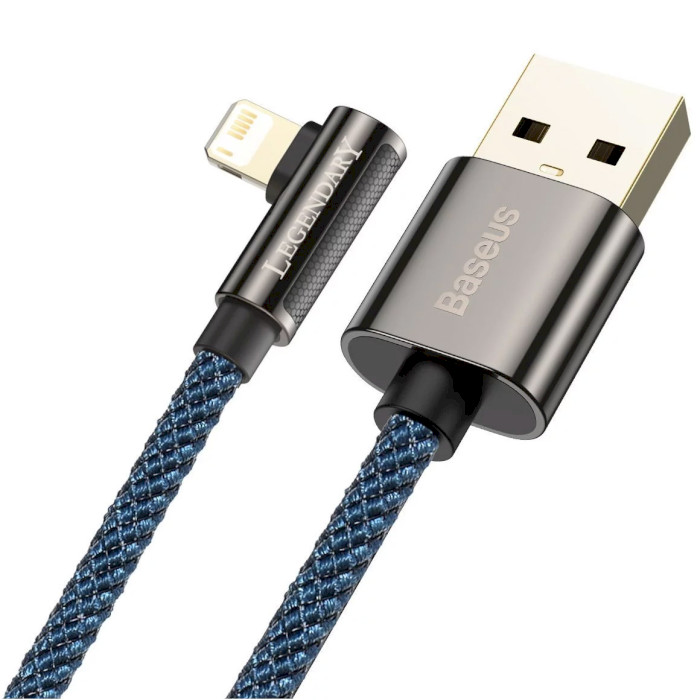 Кабель BASEUS Legend Series Elbow Fast Charging Data Cable USB to iP 2м Blue (CACS000103)