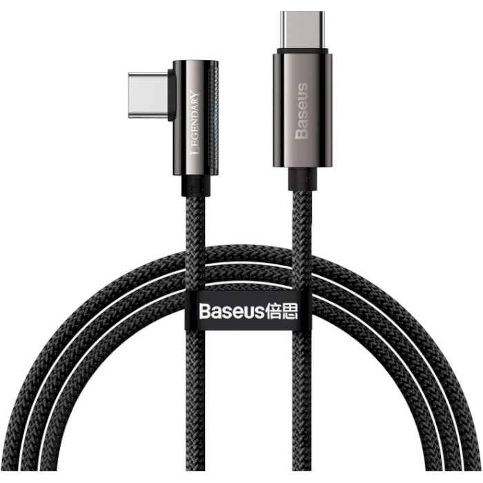 Кабель BASEUS Legend Series Elbow Fast Charging Data Cable Type-C 100W 2м Black (CATCS-A01)