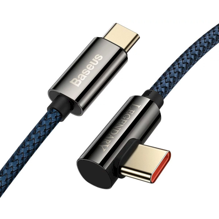 Кабель BASEUS Legend Series Elbow Fast Charging Data Cable Type-C 100W 1м Blue (CACS000603)
