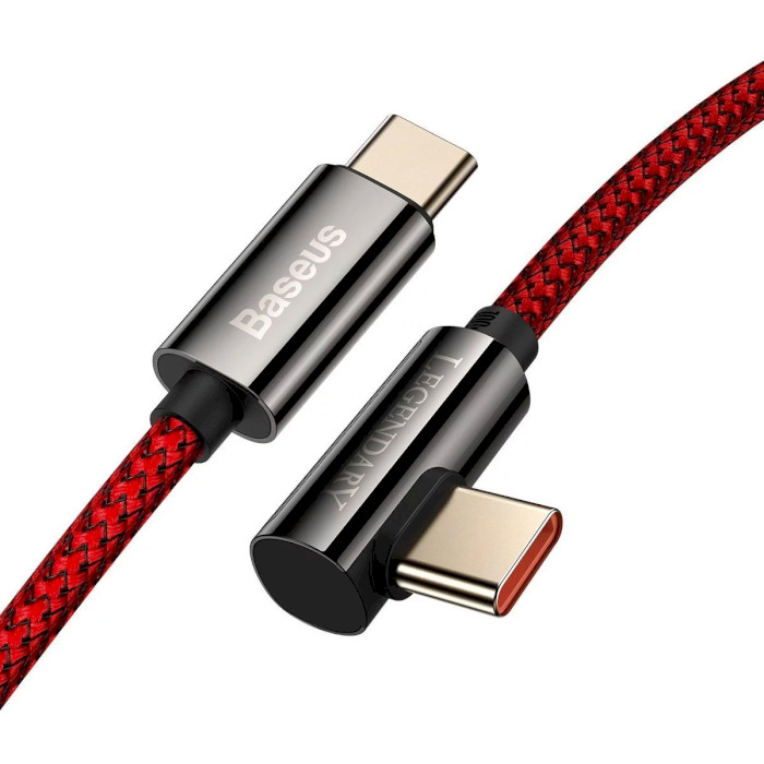 Кабель BASEUS Legend Series Elbow Fast Charging Data Cable Type-C 100W 1м Red (CACS000609)