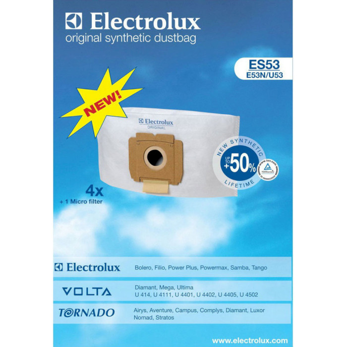 Мішок-пилозбірник ELECTROLUX S-Bag Classic ES53 4шт (ES 53)