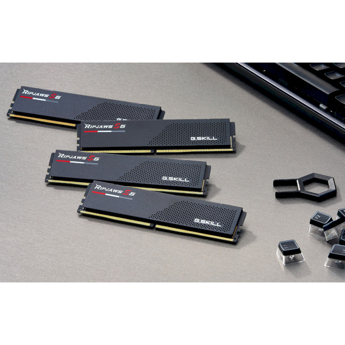 Модуль памяти G.SKILL Ripjaws S5 Matte Black DDR5 5200MHz 32GB Kit 2x16GB (F5-5200J4040A16GX2-RS5K)