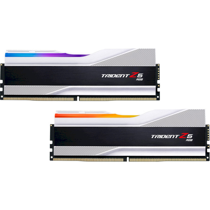 Модуль пам'яті G.SKILL Trident Z5 RGB Metallic Silver DDR5 5200MHz 32GB Kit 2x16GB (F5-5200J4040A16GX2-TZ5RS)
