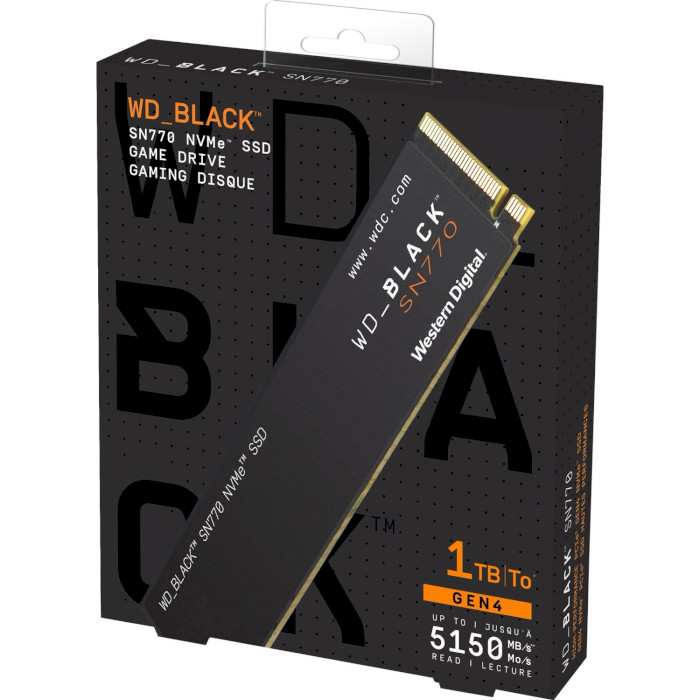 SSD диск WD Black SN770 1TB M.2 NVMe (WDS100T3X0E)