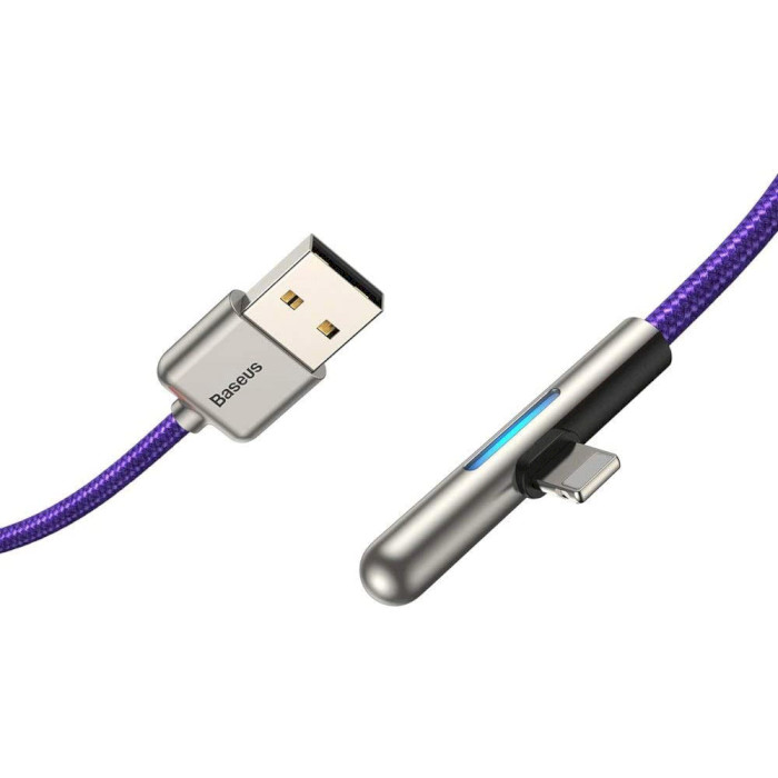 Кабель BASEUS Iridescent Lamp HW Flash Charge Mobile Game USB for iP 2м Purple (CAL7C-B05)