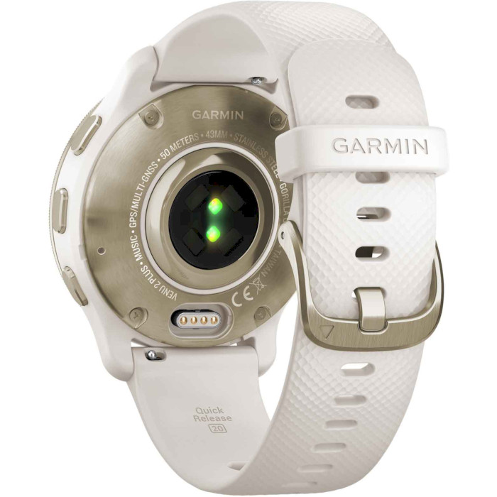 Смарт-годинник GARMIN Venu 2 Plus 43mm Cream Gold Stainless Steel Bezel With Ivory Case And Silicone Band (010-02496-12)