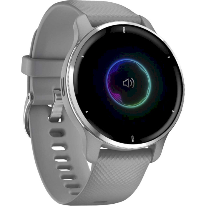 Смарт-годинник GARMIN Venu 2 Plus 43mm Silver Stainless Steel Bezel With Powder Grey Case And Silicone Band (010-02496-10)