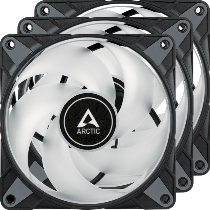 Комплект вентиляторів ARCTIC P12 PWM PST A-RGB Black 3-Pack (ACFAN00232A)