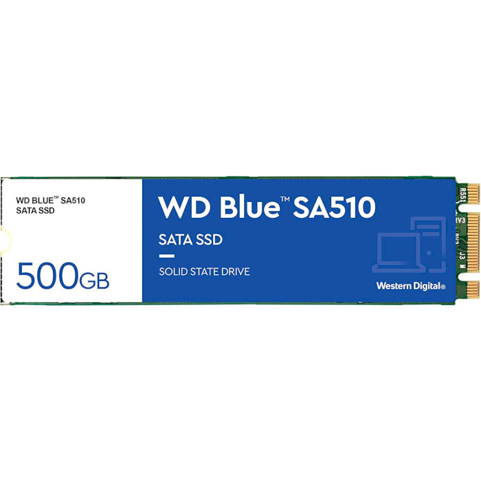 SSD диск WD Blue SA510 500GB M.2 SATA (WDS500G3B0B)