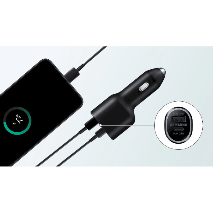 Автомобільний зарядний пристрій SAMSUNG EP-L4020 Car Charger Duo Black (EP-L4020NBEGRU)