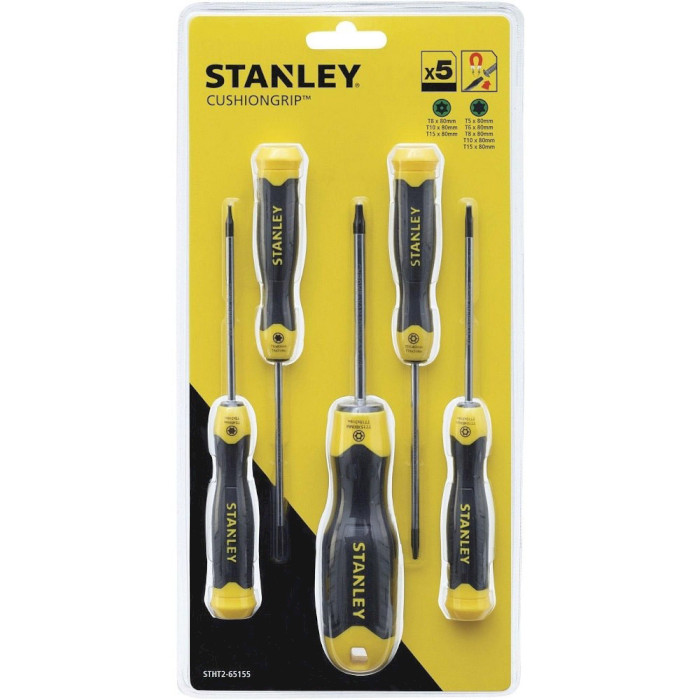 Набор отвёрток STANLEY "Cushion Grip" Torx T5-Т15 5 шт. (STHT2-65155)