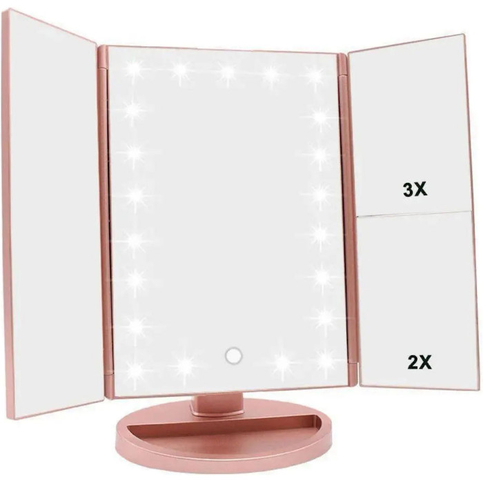 Косметическое зеркало VOLTRONIC Magic Makeup Mirror Pink (M-ZTFM/P)