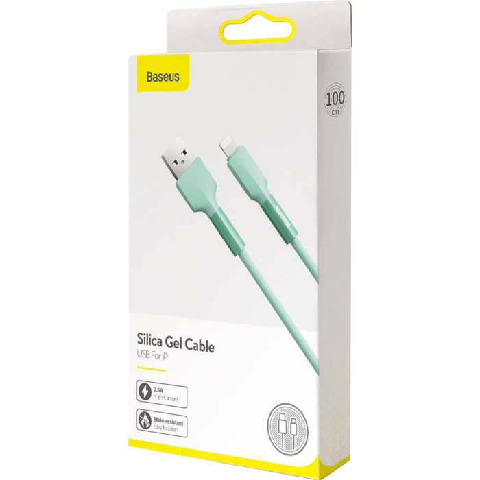 Кабель BASEUS Silica Gel Cable USB for Lightning 1м Green (CALGJ-06)