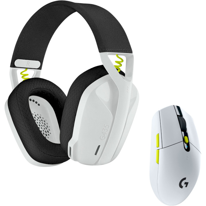 Геймерский комплект LOGITECH Wireless Gaming Combo G435SE/G305SE Black/White/Lime (981-001162)