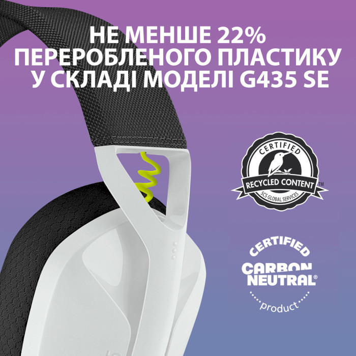 Геймерський комплект LOGITECH Wireless Gaming Combo G435SE/G305SE Black/White/Lime (981-001162)