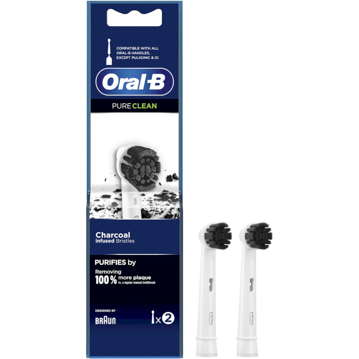 Насадка для зубної щітки BRAUN ORAL-B Precision Pure Clean EB20CH Charcoal 2шт (80352922)