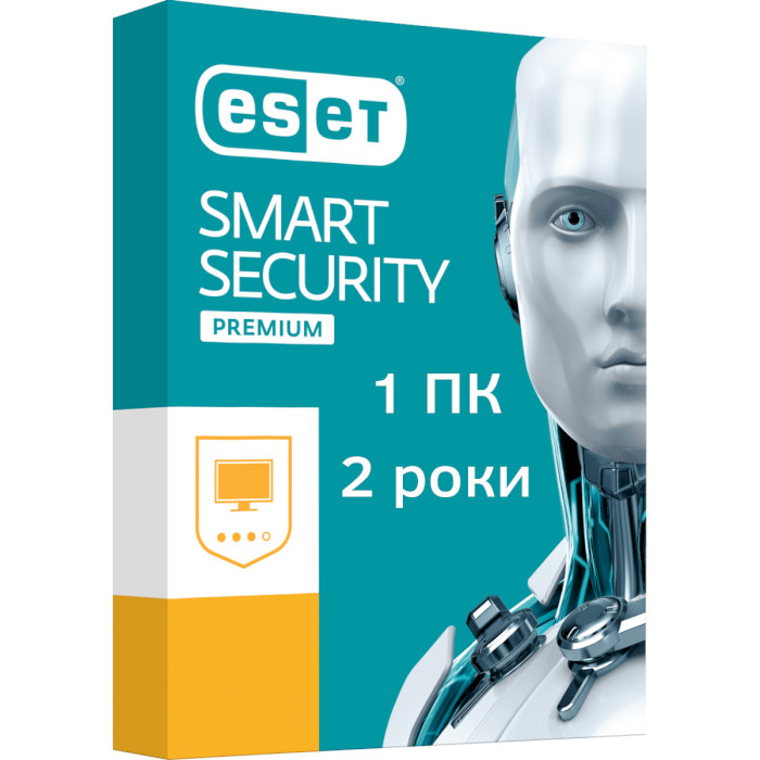 Антивірус ESET Smart Security Premium (1 ПК, 2 роки) (EKESSP_2Y_1PC)